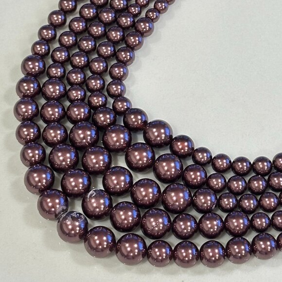 Rare Heidi Daus Age of Elegance Aubergine Pearls 5-string Jewelry Set - Picture 14 of 14